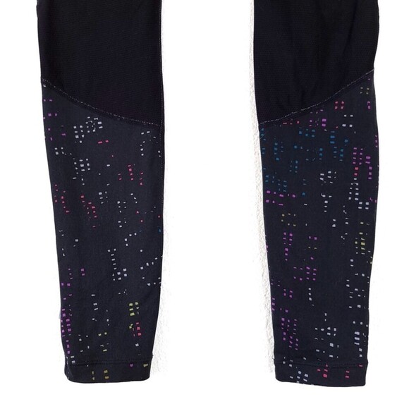 ATHLETA Fast Lane Be Free Mid Rise Leggings Black Mesh Multicolor Womens XXS - Picture 11 of 14